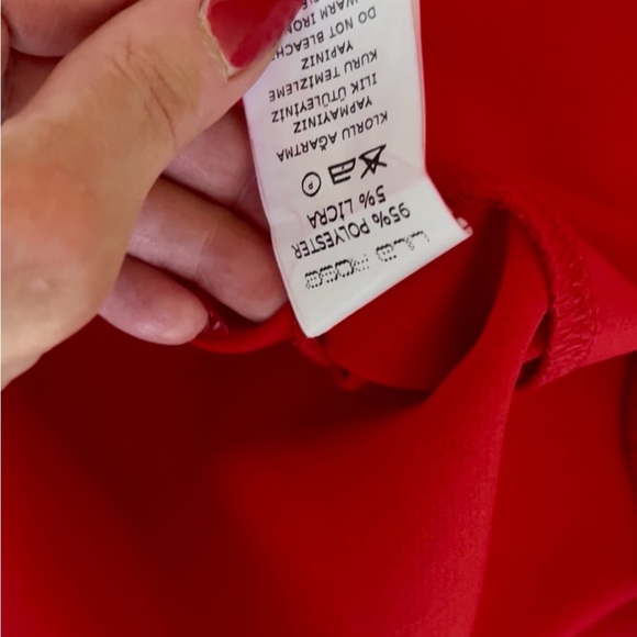 Elegant Red Lace Trim Skirt - Picture 9 of 9